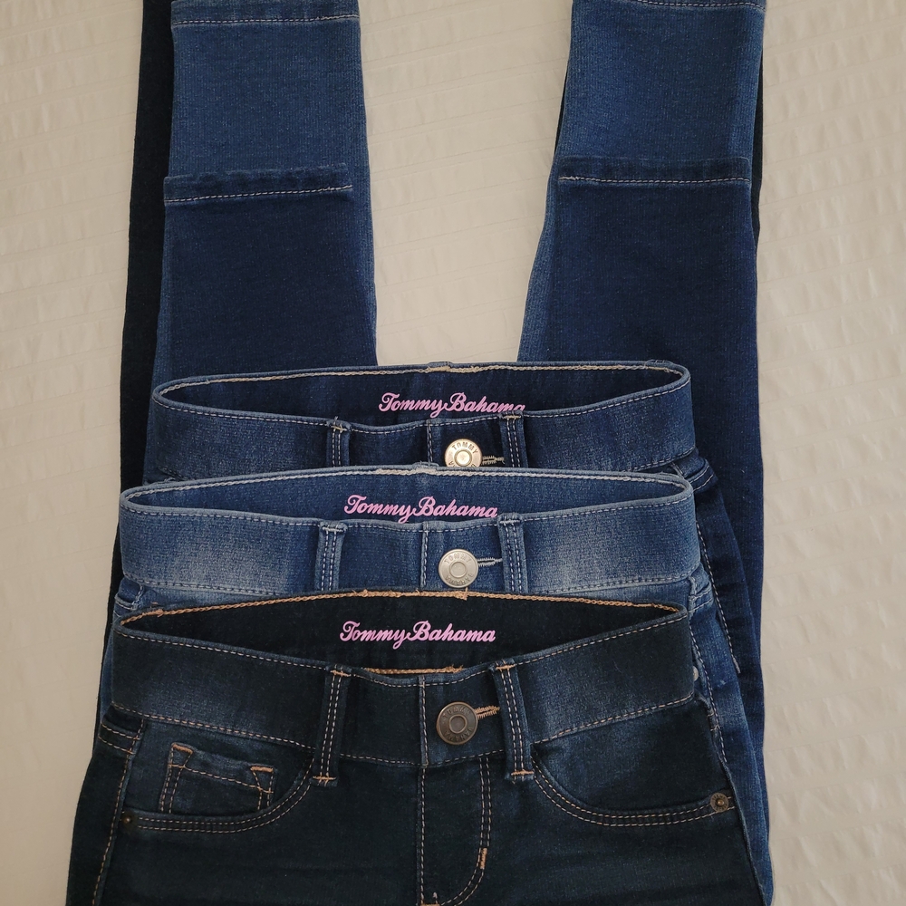 Tommy Bahama - Girl's 3 Pair Indigo Jeggings NWOT